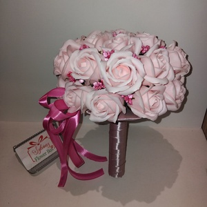 Csokor rózsaszín szappanrózsával - otthon & életmód - virágdekoráció - virágok - virágcsokor - Meska.hu