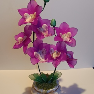Orchidea harisnyavir�g , Otthon & Életmód, Dekoráció, Asztal és polc dekoráció, Kavics & Kő, Virágkötés, MESKA