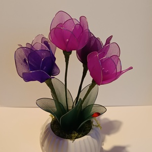 Tavaszi asztal dísz , Otthon & Életmód, Dekoráció, Ajtó- és ablak dekoráció, Ajtódísz & Kopogtató, Virágkötés, MESKA