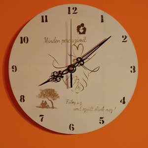 Lézergravírozott ór�k  25 cm , Otthon & Életmód, Dekoráció, Fali és függő dekoráció, Falióra & óra, Gravírozás, pirográfia, MESKA