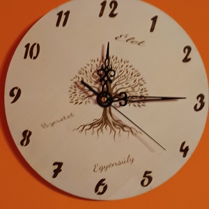 Lézergravírozott ór�k  25 cm  - otthon & életmód - dekoráció - fali és függő dekoráció - falióra & óra - Meska.hu