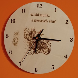 Lézergravírozott falióra 25 cm  - otthon & életmód - dekoráció - fali és függő dekoráció - falióra & óra - Meska.hu