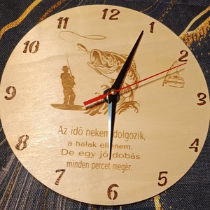 Lézergravírozott falióra 25 cm átmérőjű  - otthon & életmód - dekoráció - fali és függő dekoráció - falióra & óra - Meska.hu