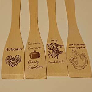 Lézergravírozott fa fakanál , Otthon & Életmód, Konyhafelszerelés, tálalás, Sütés, főzés, Fakanál & Fakanáltartó, Gravírozás, pirográfia, MESKA