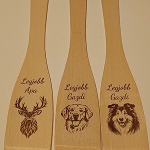 Lézergravírozott fa fakanál  - otthon & életmód - konyhafelszerelés, tálalás - sütés, főzés - fakanál & fakanáltartó - Meska.hu