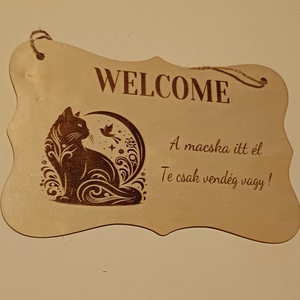 Lézergravírozott ajtó táblák., Otthon & Életmód, Dekoráció, Ajtó- és ablak dekoráció, Ajtótábla, Gravírozás, pirográfia, MESKA