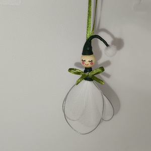 Hóvirág tündér manó harisny�ból  - otthon & életmód - dekoráció - asztal és polc dekoráció - asztaldísz - Meska.hu