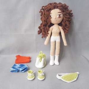 Bella baba - horgolt, amigurumi baba - játékbaba - játék & sport - baba & babaház - öltöztethető baba - Meska.hu