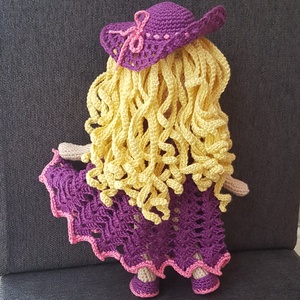Szofi baba - horgolt, amigurumi baba - játékbaba - játék & sport - baba & babaház - öltöztethető baba - Meska.hu