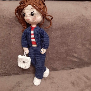 Kata baba - horgolt, amigurumi baba - játékbaba - játék & sport - baba & babaház - öltöztethető baba - Meska.hu