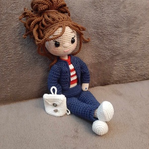 Kata baba - horgolt, amigurumi baba - játékbaba - játék & sport - baba & babaház - öltöztethető baba - Meska.hu