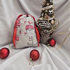 Mikulás zsák, Karácsony, Mikulás, Mikulás zsák, Varrás, MESKA