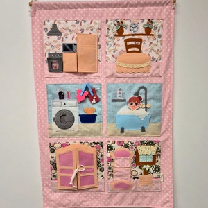 Babaházas Csendeskönyv, Játék & Sport, Textilkönyv & Babakönyv, Varrás, MESKA