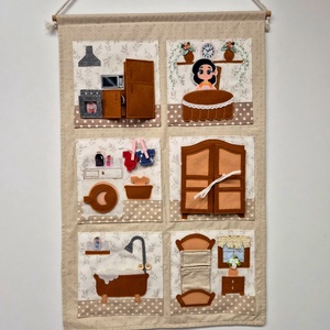 Babaházas Csendeskönyv - játék & sport - textilkönyv & babakönyv - Meska.hu