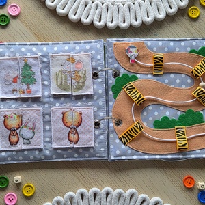 6 feladatos csendeskönyv - játék & sport - textilkönyv & babakönyv - Meska.hu