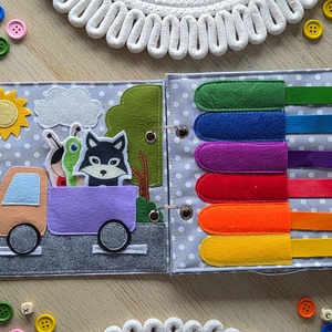 6 feladatos csendeskönyv - játék & sport - textilkönyv & babakönyv - Meska.hu