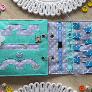 6 feladatos csendeskönyv - játék & sport - textilkönyv & babakönyv - Meska.hu