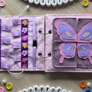 6 feladatos csendeskönyv - játék & sport - textilkönyv & babakönyv - Meska.hu