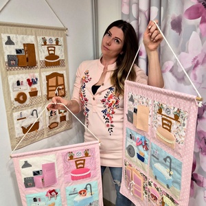 Babaházas Csendeskönyv - játék & sport - textilkönyv & babakönyv - Meska.hu