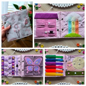 6 feladatos csendeskönyv, Baba - mama, Baba játékok, Textilkönyv & Babakönyv, Varrás, MESKA