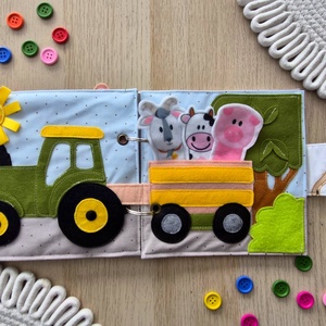 6 feladatos csendeskönyv kisfiúnak, Baba - mama, Baba játékok, Textilkönyv & Babakönyv, , MESKA