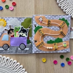 6 feladatos csendeskönyv kisfiúnak, Baba - mama, Baba játékok, Textilkönyv & Babakönyv, , MESKA