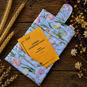 Prémium tulipános egészségügyi kiskönyv borító - baba - mama - babaemlékek - egészségügyi kiskönyv borító - Meska.hu