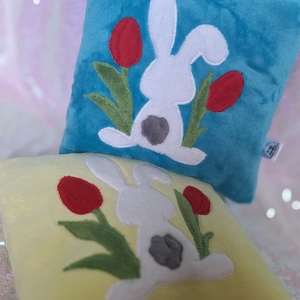 Húsvéti Nyuszis párna - otthon & életmód - lakástextil - párna & párnahuzat - díszpárna (belsővel együtt) - Meska.hu