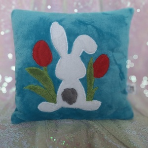 Húsvéti Nyuszis párna, Otthon & Életmód, Lakástextil, Párna & Párnahuzat, Díszpárna (belsővel együtt), Patchwork, foltvarrás, Varrás, MESKA