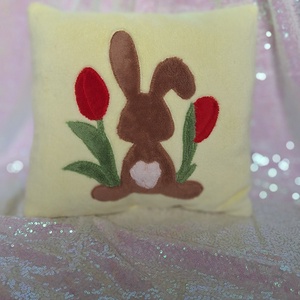 Barna nyuszi párna  - Meska.hu