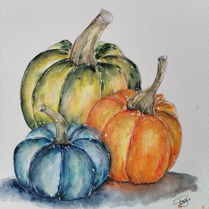 A három tököcske, Művészet, Festmény, Akvarell, Festészet, MESKA