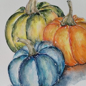 A három tököcske - művészet - festmény - akvarell - Meska.hu