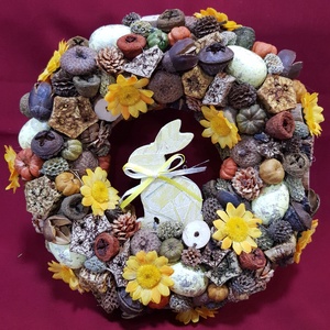 Tavaszi nyuszis ajtódísz, ajtókopogtató, Otthon & Életmód, Dekoráció, Ajtó- és ablak dekoráció, Ajtódísz & Kopogtató, Mindenmás, Virágkötés, MESKA