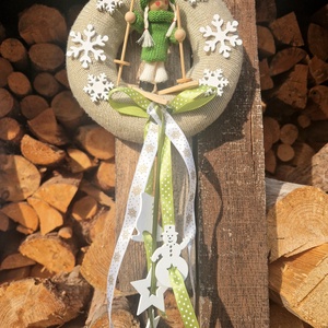 Téli sport ajtódísz - Meska.hu