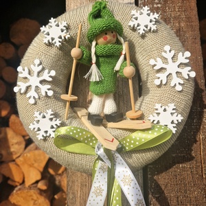 Téli sport ajtódísz - karácsony - adventi díszek - adventi ajtódísz - Meska.hu
