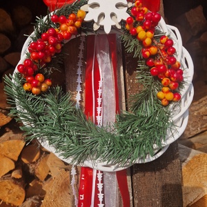 Téli bogyós ajtódísz - karácsony - adventi díszek - adventi ajtódísz - Meska.hu