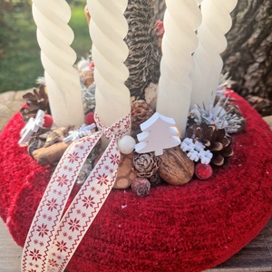 Adventi koszorú sünivel - karácsony - adventi díszek - adventi asztaldísz - Meska.hu