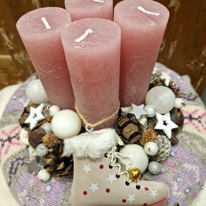 Adventi koszorú korcsolyával - karácsony - adventi díszek - adventi gyertyadíszek és koszorúdíszek - Meska.hu