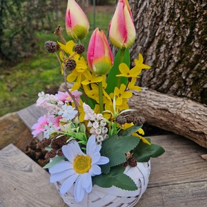 Tulipánok és margaréták, Otthon & Életmód, Dekoráció, Virágdísz és tartó, Csokor & Virágdísz, Virágkötés, Mindenmás, MESKA