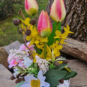 Tulipánok és margaréták - otthon & életmód - dekoráció - virágdísz és tartó - csokor & virágdísz - Meska.hu
