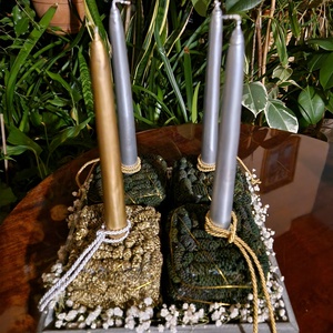 Karácsonyi asztali dísz - Meska.hu