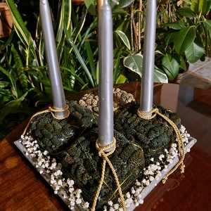 Karácsonyi asztali dísz - karácsony - adventi díszek - adventi asztaldísz - Meska.hu