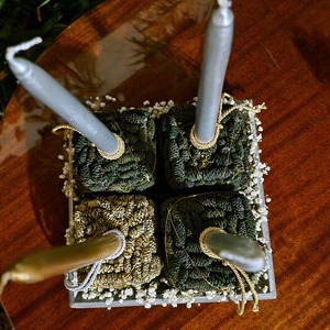 Karácsonyi asztali dísz - karácsony - adventi díszek - adventi asztaldísz - Meska.hu