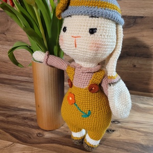 Horgolt nyuszi - baba - mama - baba játékok - szundikendő, alvóka - Meska.hu