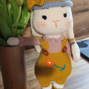 Horgolt nyuszi - baba - mama - baba játékok - szundikendő, alvóka - Meska.hu