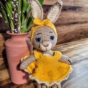 Horgolt nyuszi - baba - mama - baba játékok - játszószőnyeg - Meska.hu