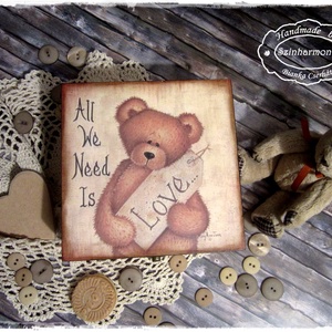 Maci Ölelés doboz - vintage ajándék / teás doboz / teafilter tartó / ékszertartó / emlék / keksz / nászajándék -  - Meska.hu