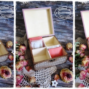 Maci Ölelés doboz - vintage ajándék / teás doboz / teafilter tartó / ékszertartó / emlék / keksz / nászajándék -  - Meska.hu
