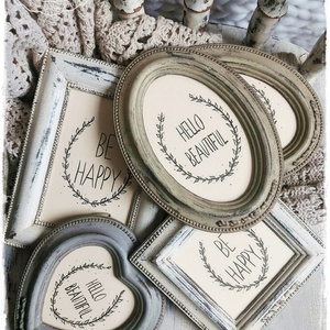 Törtfehér Vintage Képkeret A5 - fényképtartó / talplenyomat / képtartó / nászajándék / esküvő / fotózás / asztalszám kép -  - Meska.hu