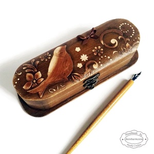 Tolltartó - Millefiore Madár (ékszertartó, pénzátadó, esküvő, nászajándék, ballagás, tanár, pedagógus, születésnap) -  - Meska.hu